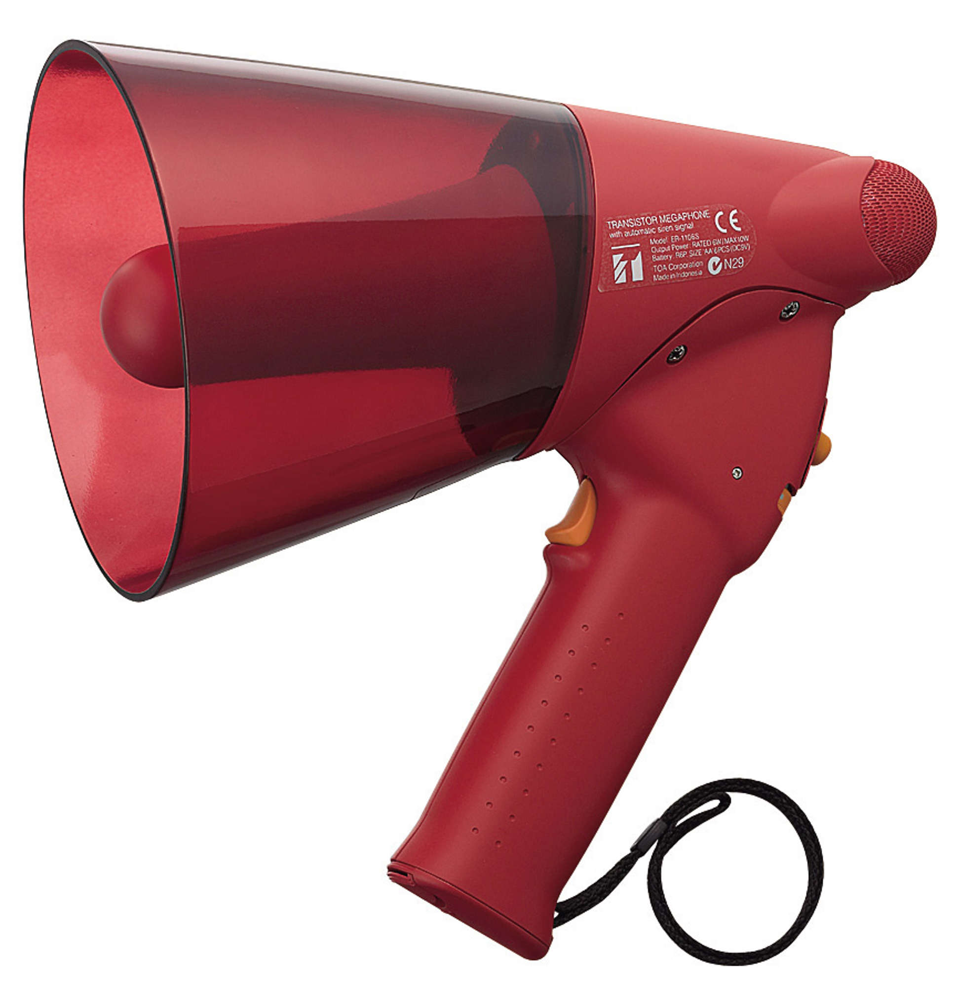 Splash-Proof Megaphone with Siren